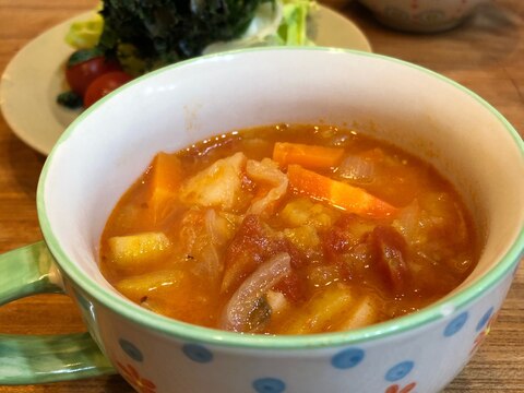 圧力鍋で簡単★長芋とサツマイモのとろとろスープ